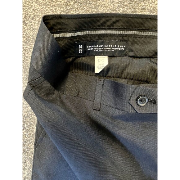 Combatant Gentlemen Men’s Dress Pants Black 36‎ X 30 Wool Blend - Picture 3 of 5
